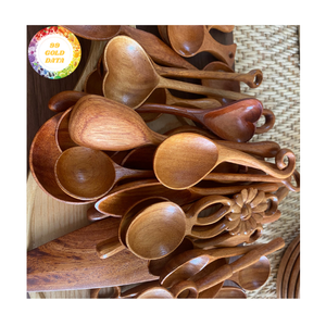 Cuchara de madera de haya, mango largo para mezclar café y té, herramientas de cocina ecológicas, proveedor de Vietnam - Product Image 6