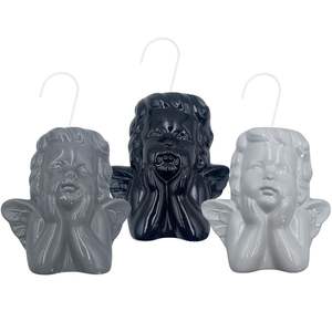 Angelo Design Lot de 3 humidificateurs de radiateur en céramique 14x4.5x14 cm Blanc/Noir/Gris-Évaporateurs d'eau avec diffuseur d'arôme" - Product Image 1