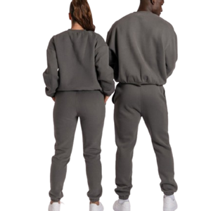 100% coton uni polaire sweat surdimensionné survêtements et Jogging Sport pantalons de survêtement costume unisexe survêtement pour homme 100% coton - Product Image 3