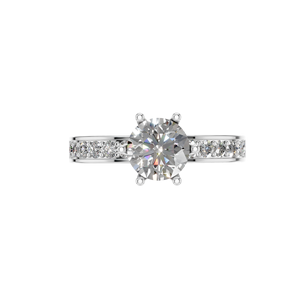 PT950 Platinum Wedding Ring Trendy Design Luxury Style Rhodium Plated with IGI Certified Round Brilliant Cut Lab Grown Diamonds - Product Image 3