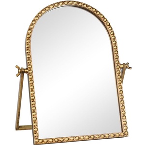 Adjustable & Rotation Makeup Mirrors for Tabletop Arched Framed Small <b>Standing</b> Mirror for best Idea to Gifting Any Occasion - Product Image 4