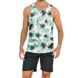 Gimnasio Fitness Correr Entrenamiento Hombres Compresión Fit Tank Top Sublimación Imprimir Sin mangas Activewear Algodón Poliéster Chaleco - Product Image 3