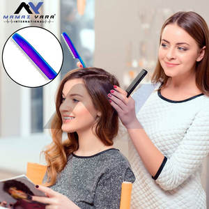 Rasoir de coiffure professionnel en acier inoxydable de qualité supérieure pour la texturation, l'amincissement et la coupe - Finition arc-en-ciel multicolore - Product Image 6