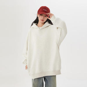 Sweat à capuche zippé surdimensionné personnalisé en molleton 100 % coton pour homme, respirant et coupe-vent pour l'hiver - Product Image 3