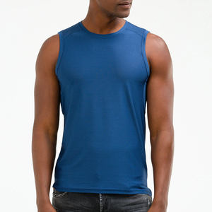 Camisetas sin Mangas de Primera Calidad para Hombre, Transpirables, Ecológicas, de Secado Rápido, de Spandex/Algodón, Tejidas, para Ropa Urbana de Verano - Product Image 6