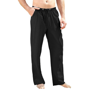 Pantalons en coton et lin respirants pour hommes de haute qualité en gros, pantalons décontractés de sport, pantalons en coton et lin personnalisés pour hommes - Product Image 2