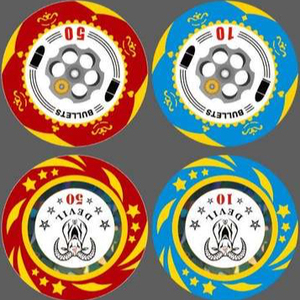 ชิปโป๊กเกอร์ดินเผาพลาสติก14gm คุณภาพระดับคาสิโนพร้อมโลโก้และถาดสั่งทำขั้นต่ำ500ชิ้น - Product Image 1