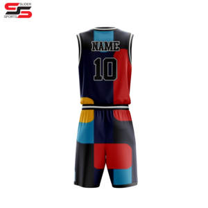 Uniforme de basket-ball unisexe personnalisé avec fonction de séchage rapide, technique de sublimation imprimée, maillot cousu avec logo de l'équipe - Product Image 2