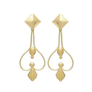 Pendiente colgante de diamante dorado recién llegado, pendiente chapado en oro, pendiente de diseñador, nuevo pendiente de moda - Product Image 1