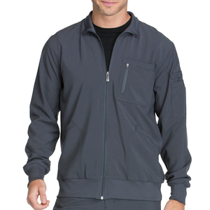 Chaqueta de uniforme de hospital suave para hombre con cremallera hecha de tejido elástico cómodo traje médico para médicos y enfermeras - Product Image 4