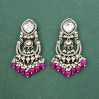 Boucles d'oreilles chandelier de mode classique Indo Western avec exportateur de bijoux artificiels de placage Mehndi en Inde