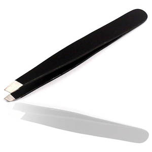 Outil professionnel de pince à épiler à sourcils en acier inoxydable à pointe inclinée pour la beauté et la formation permanente au maquillage - Product Image 1