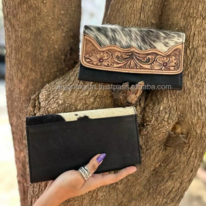 กระเป๋าคลัทช์หนังผู้หญิงหนังแท้สำหรับผู้หญิงกระเป๋าเงินบัตรเครดิตหนังแท้ขายดีแบบตะวันตก - Product Image 5