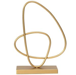 Sculpture en métal doré moderne et créative pour la décoration de la maison, décoration de table, hôtel de luxe, restaurant, fabriqué en Inde, vente en gros - Product Image 1