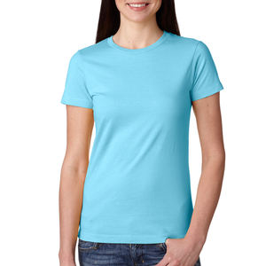 Camiseta de algodón informal para mujer, cuello redondo, manga corta, ajustada, transpirable, suave, cómoda, esencial, básica, de uso diario, Verano - Product Image 1