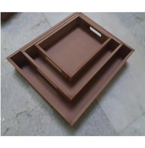 Bandeja para servir desayuno de madera de acacia de alta calidad, diseño rectangular sólido para decoraciones de mesa de hogar o boda, último lanzamiento - Product Image 5