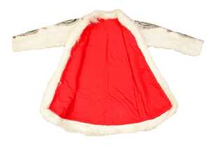 2022 Vintage fourrure Zari travail veste pour femmes brodé blanc fausse fourrure longue coton-rembourré chic hiver tenue boutons - Product Image 6