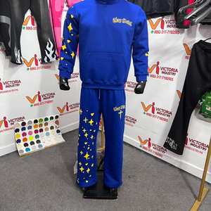 Ensemble de survêtement pour homme tendance, style rétro, streetwear décontracté, grande taille, imprimé par transfert thermique, sweat-shirt à capuche, style hip-hop, ample, hiver - Product Image 3