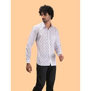 Chemise décontractée pour homme en coton imprimé à manches longues, respirante, en popeline ou tissu Oxford, motifs floraux et à pois, design ODM tendance - Product Image 4