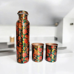 New Design Copper <b>Bottle</b> and <b>Glass</b> Made by ''Ifkaa Exports PVT. LTD'' <b>with</b> High Quality Pure Copper Water <b>Bottle</b> - Product Image 3