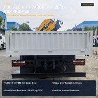 Camion grue articulée JAC 4x2 XCMC SQZ160 de 8 tonnes, grue de camion à bras pliant hydraulique pour la construction