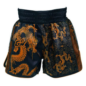 Los mejores pantalones cortos ligeros Muay Thai para hombres Diseño único Sublimación Impreso Color sólido Tarifa barata Pantalones cortos transpirables OEM - Product Image 1