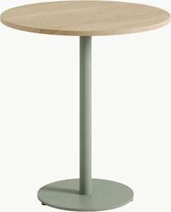 Table de bar ronde moderne en bois et fer avec base en métal de haute qualité Mobilier de qualité supérieure pour les entrées des sous-sols des restaurants, des bars et des hôtels - Product Image 2