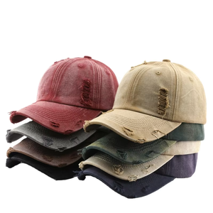 Casquette de baseball en denim délavé OEM, réglable, en coton, style décontracté, profil bas, pour femmes et hommes, streetwear - Product Image 1
