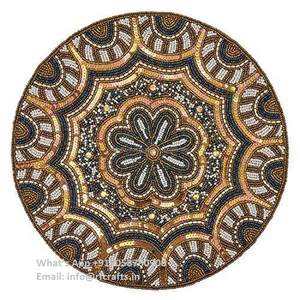 Tapis de table perlés de luxe et sous-verres dernier placement décoratif en différentes couleurs pour articles de table - Product Image 1