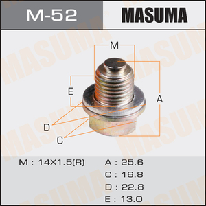 M-52 MASUMA pièces automobiles chromé bride hexagonale bouchon de <span class=keywords><strong>vidange</strong></span> d'huile CQ1A 4G13 21512-23000 94535699 MD050316 pour MITSUBISHI PAJERO - Product Image 2