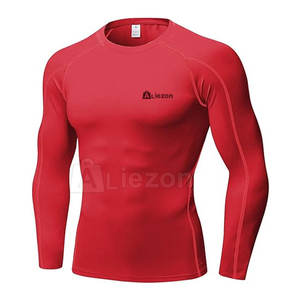 Camisetas de compresión para hombre con su propio logotipo personalizado, camisas de compresión de manga larga de secado rápido para hombre - Product Image 1