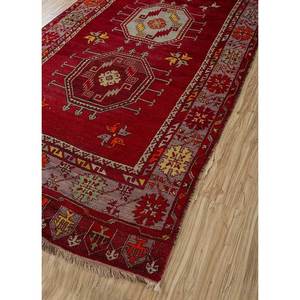 Alfombras de Lana Anudadas a Mano Nuray en Rojo y Naranja con Patrón Geométrico para Uso Doméstico-Pae-4342 - Product Image 2