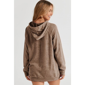 Sudadera con Capucha Extra Grande para Mujer, Lavado Ácido, para Venta en Línea, Nueva Llegada, Ajuste Holgado con Cordón, Antibolitas, Transpirable, con Logotipo Frontal - Product Image 5