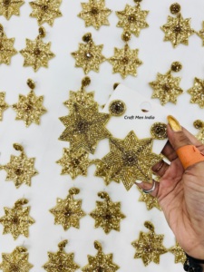 Custom Boho Beaded <b>Stud</b> <b>Earrings</b> Trendy Handmade Seed Bead Imitation Pearl Women's Bohemian Christmas Snowflake Design - Product Image 6