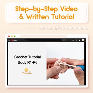 Kit de Ganchillo y Tejido para Niños, Agujas de Ganchillo, Muñeca Amigurumi, Kit de Costura para <span class=keywords><strong>Principiantes</strong></span>, Bolsa con Juego de Hilos para Hacer Animales - Product Image 6