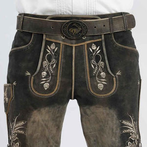 High Quality Lederhosen for <b>Men</b> Authentic Bavarian German Oktoberfest Suede <b>Leather</b> <b>Shorts</b> Wholesale Festival Clothing Buyers - Product Image 3
