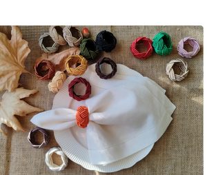 แหวนผ้าเช็ดปากหลากสี, แหวนผ้าเช็ดปากผ้าเรยอน, ที่ใส่ผ้าเช็ดปากทำมือ, แหวนผ้าเช็ดปากหัวเติร์ก, แหวนผ้าเช็ดปากผ้าเรยอน - Product Image 1