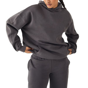 เสื้อฮู้ดสตรีทแวร์สีดำเข้มแบบสวมหัว รับผลิตตามแบบ (OEM) พร้อมปักโลโก้ตามสั่ง - Product Image 1