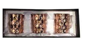 Ensemble de 2 gobelets en cuivre martelé pour l'eau potable, en métal sain et non toxique, avec boîte cadeau - Product Image 3