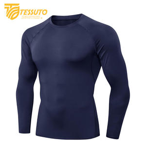 Vêtements de jogging hommes Gym Sports été à manches courtes Compression T-Shirt vêtements de course Yoga Fitness serré haut actif pour hommes - Product Image 1
