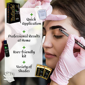 Eco-friendly Lawsonia Inermis Brow <b>Henna</b> <b>Powder</b> Kit Light Brown Eyebrow Tint Private Label Beauty Care Product - Product Image 4