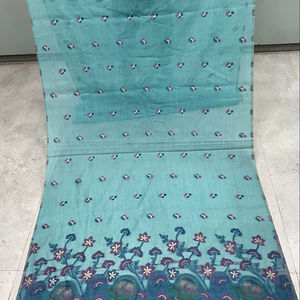 Sari de Viscosa Madras Kota - Tradicional para Fiestas de Verano e Invierno, Sin Arrugas y que Absorbe la Humedad, para Mujer - Product Image 1