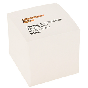 Wood-Free Grey 800 Sheets 100% Recycled Paper <b>Memo</b> <b>Pad</b> 9x9x9cm SOENNECKEN - Product Image 2