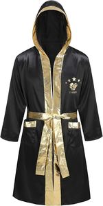 Best Quality 100% Cotton <b>Boxing</b> <b>Robe</b> with Hood Breathable Comfortable Wrestling Competition Custom Logo SI-BR-06 - Product Image 2