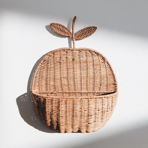 Rattan wall hanging <b>basket</b> lowest price <b>wicker</b> wall-mount <b>baskets</b> for kids room decoration - Product Image 2