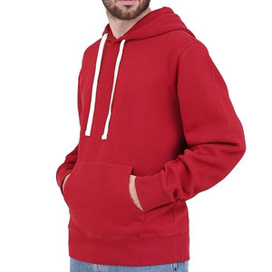 BELLA + CANVAS Unisex Sponge Fleece Pullover Sudadera con capucha BC3719 Unisex Casual Etiqueta Privada Color rojo sudaderas con capucha - Product Image 1