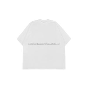 T-shirts 100% coton pour hommes de qualité supérieure personnalisés surdimensionnés à manches longues respirant solide à motifs tricotés - Product Image 2