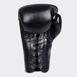 Gants de boxe en cuir épais sur mesure 8oz, imperméables, respirants, légers, avec fermeture de style Sanda, haute performance - Product Image 3