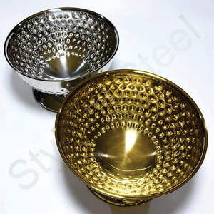 Refroidisseur de champagne personnalisé couleur dorée et argentée au prix de gros ensemble de refroidisseurs de vin martelés audacieux en acier inoxydable - Product Image 3