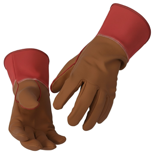 Gants de soudage TIG en cuir de vache industriel, gants de soudage MIG, résistants à la chaleur, sécurité incendie, manchette longue - Product Image 2
